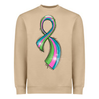 Mushroom metastatic breast cancer ribbon Heavyweight Sweatshirt - LillyAllenDesigns