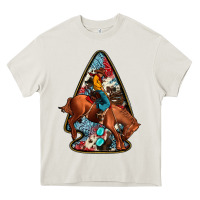 Cream arrowhead rodeo Heavy Core Tee - JahusDesignShop