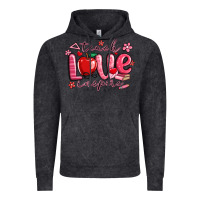 Vintage Black teach love inspire valentines day Vintage Hoodie - MaliasSmallBusiness