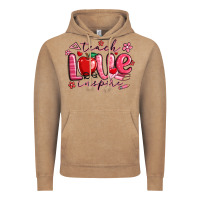 Teach Love Inspire Valentines Day Vintage Hoodie | Teevron
