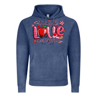 Vintage Denim teach love inspire valentines day Vintage Hoodie - MaliasSmallBusiness