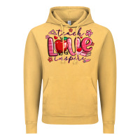 Vintage Mustard teach love inspire valentines day Vintage Hoodie - MaliasSmallBusiness