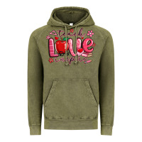 Vintage Olive teach love inspire valentines day Vintage Hoodie - MaliasSmallBusiness