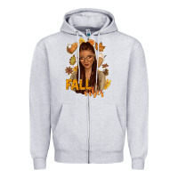 Fall Vibes Afro Woman Zipper Hoodie | Teevron