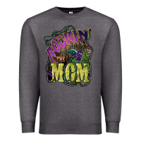 Charcoal Heather Rockin the mom Mother's Day Premium Sweatshirt - HowdyJamesFarm