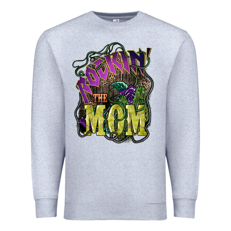 Rockin The Mom Mother's Day Premium Sweatshirt by HowdyJamesFarm | Teevron