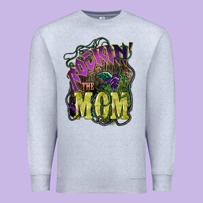 Rockin The Mom Mother's Day Premium Sweatshirt Designed By Howdyjamesfarm