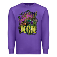 Purple Rockin the mom Mother's Day Premium Sweatshirt - HowdyJamesFarm