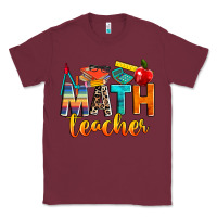Burgundy math teacher Classic Tee - NancyCooperArtShop