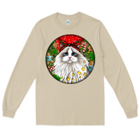 Mushroom christmas ragdoll  cat Long Sleeve Tee - LillyAllenDesigns
