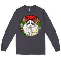 Smoke christmas ragdoll  cat Long Sleeve Tee - LillyAllenDesigns
