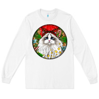 White christmas ragdoll  cat Long Sleeve Tee - LillyAllenDesigns