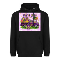 Black Mardi Gras with gnomies tumbler Heavyweight Hoodie - HowdyJamesFarm