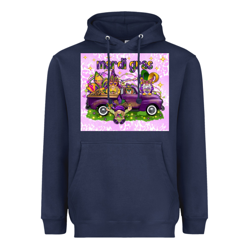 Mardi Gras With Gnomies Tumbler Heavyweight Hoodie by HowdyJamesFarm | Teevron