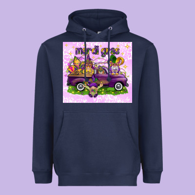 Mardi Gras With Gnomies Tumbler Heavyweight Hoodie Designed By Howdyjamesfarm