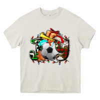 Cream joy with soccer element and Christmas Heavy Core Tee - AdoDesignShop