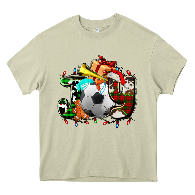 Joy With Soccer Element And Christmas Heavy Core Tee by AdoDesignShop | Teevron