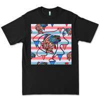 Black american flag bass Premium Tee - BundleAndBundleShop