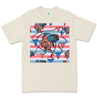 Bone american flag bass Premium Tee - BundleAndBundleShop