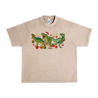 French Oak christmas dinosaurs Urban Heavy Tee - MaliasSmallBusiness