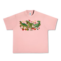 Salmon christmas dinosaurs Urban Heavy Tee - MaliasSmallBusiness