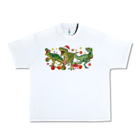 White christmas dinosaurs Urban Heavy Tee - MaliasSmallBusiness