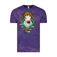 Cloud Purple heifer cowhide aztec Vintage Tee - JahusDesignShop
