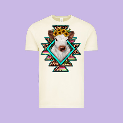 Heifer Cowhide Aztec Vintage Tee Designed By Jahusdesignshop