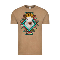 Vintage Coffee heifer cowhide aztec Vintage Tee - JahusDesignShop