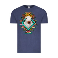 Vintage Denim heifer cowhide aztec Vintage Tee - JahusDesignShop