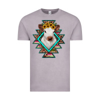 Vintage Zinc heifer cowhide aztec Vintage Tee - JahusDesignShop