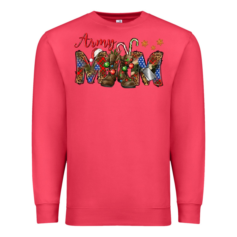 Christmas Army Mom Mother's Day Premium Sweatshirt by HowdyJamesFarm | Teevron