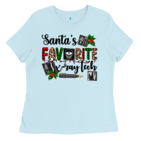 Baby Blue santa's favorite x ray tech Ladies Tee - AdoDesignShop