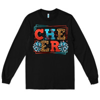 Black Cheer Baseball stitchs Long Sleeve Tee - LillyAllenDesigns