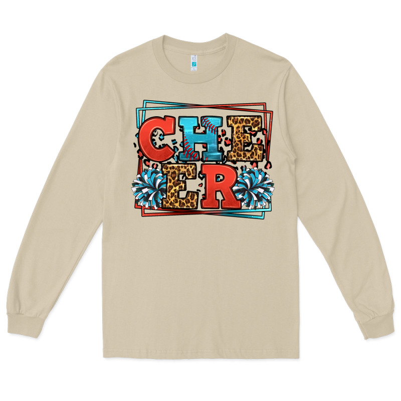 Cheer Baseball Stitchs Long Sleeve Tee by LillyAllenDesigns | Teevron