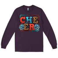 Plum Cheer Baseball stitchs Long Sleeve Tee - LillyAllenDesigns