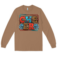 Toasted Coconut Cheer Baseball stitchs Long Sleeve Tee - LillyAllenDesigns