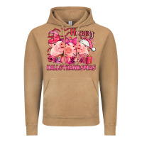 Vintage Camel Happy Hallothanksmas Pigs pink Vintage Hoodie - NancyCooperArtShop