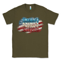 Army Green America america Classic Tee - NancyCooperArtShop