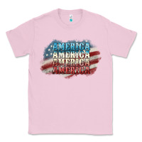 Bubblegum Pink America america Classic Tee - NancyCooperArtShop