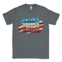 Charcoal Heather America america Classic Tee - NancyCooperArtShop