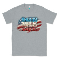 Heather Grey America america Classic Tee - NancyCooperArtShop