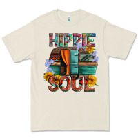 Bone hippie soul with caravan and flowers Premium Tee - Artiststas