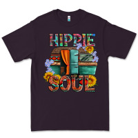 Plum hippie soul with caravan and flowers Premium Tee - Artiststas