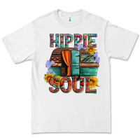 White hippie soul with caravan and flowers Premium Tee - Artiststas