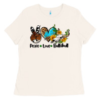 Bone peace love  bullskull Ladies Tee - AdoDesignShop