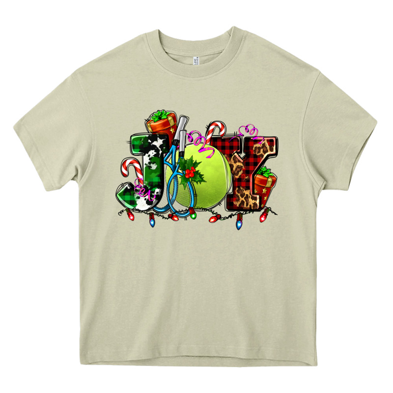 Joy And Tennis Christmas Heavy Core Tee by AdoDesignShop | Teevron