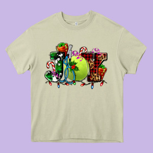 Joy And Tennis Christmas Heavy Core Tee Designed By Adodesignshop