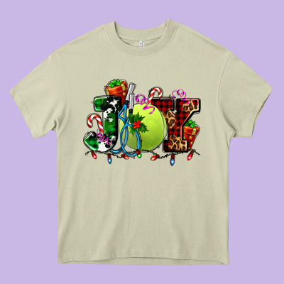 Joy And Tennis Christmas Heavy Core Tee Designed By Adodesignshop