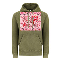 Vintage Olive jesus is my valentine Vintage Hoodie - MaliasSmallBusiness